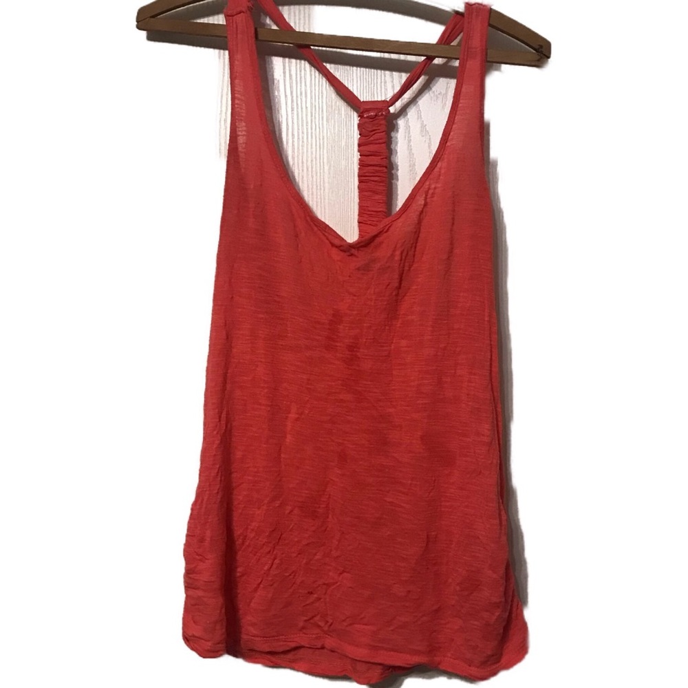 Salmon pinkish racer back tank top